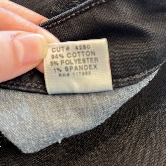 J Brand Curvy Fit Cigarette Leg Jeans (Distressed) | Shadow Black | 29 Waist - Picture 7 of 14